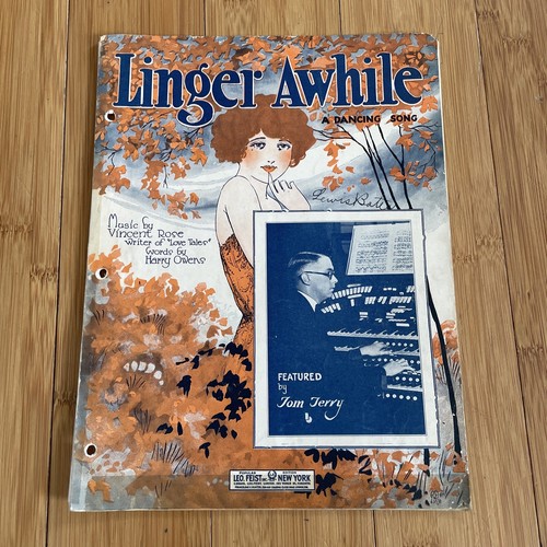 Vintage Sheet Music - Linger Awhile - 1923 A Dancing Song - Rose & Owens - Picture 7 of 7