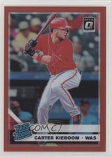 2019 Panini Donruss Optic Rated Rookies Red Prizm 55/60 Carter Kieboom #92 7zw