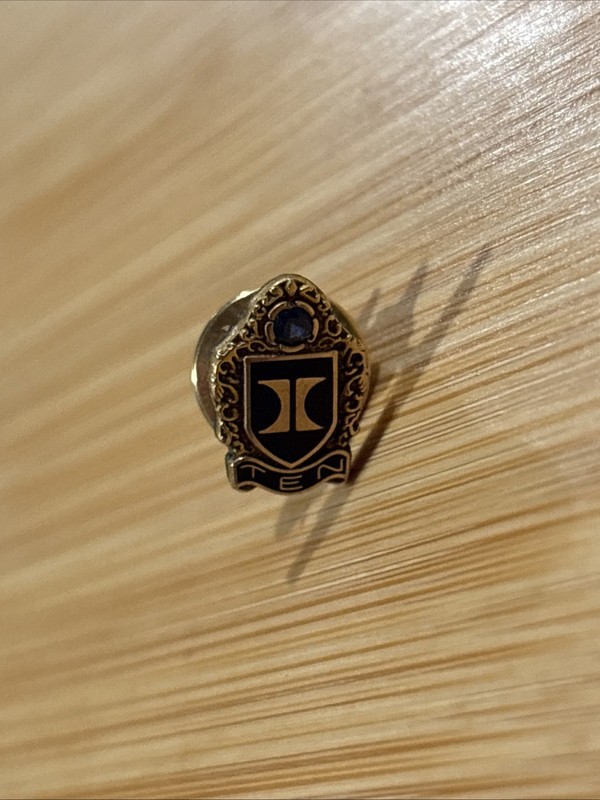 Vintage Jostens 10k GF Pin/Award with Real Blue Sapphire