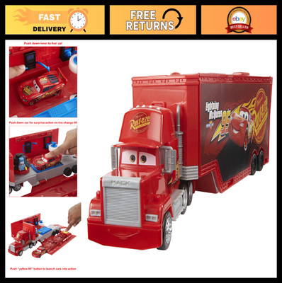 Transforming Mack Playset - 2-in-1 Toy Truck & Tune-Up Station with Launcher