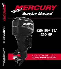 Mercury 135 150 175 200 HP Service Manual PDF CD