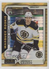 2018 O-Pee-Chee Platinum Marquee Rookies Seismic Gold 10/50 Jeremy Lauzon 01ks