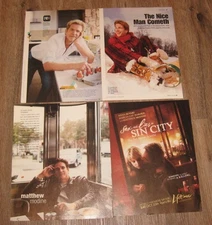 Matthew Modine AD original FULL PAGED magazine clippings pages PHOTO article