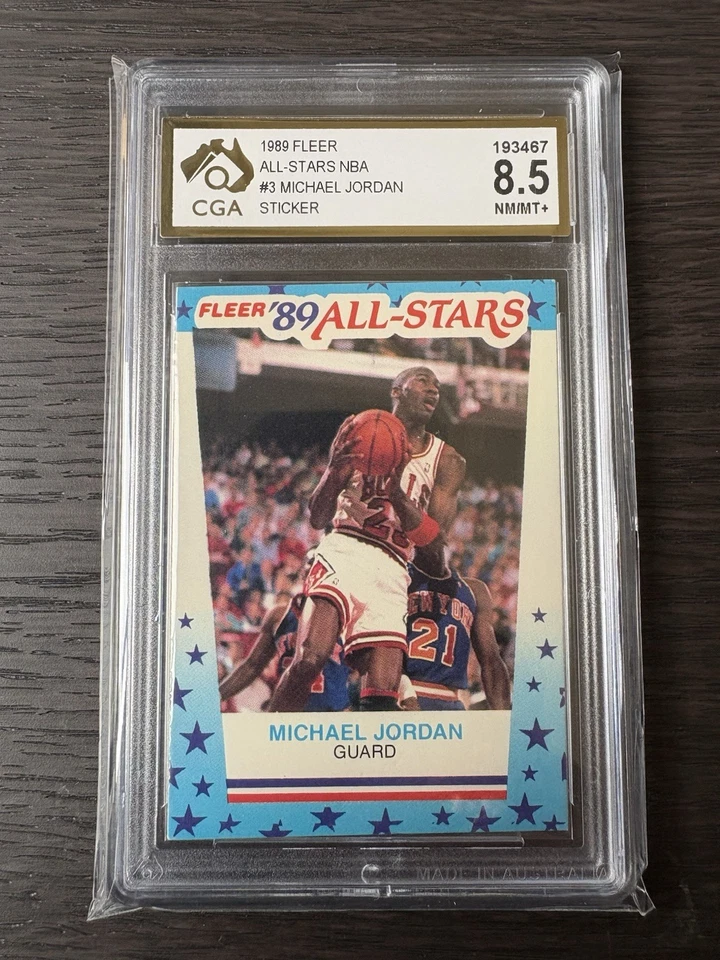 Pegatina Fleer 1989 Michael Jordan All-Stars #3 Foto 2 de 4