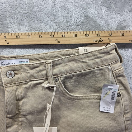 KanCan Shorts Womens 33 Beige High Rise Curvy Frayed Hem Maurices Exclusive New - Picture 10 of 12