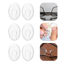 50 Pairs Transparent PVC Eyeglasses Nose Pads Push In Nose Piece Replacement