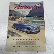 ORIGINAL VINTAGE Junk Journal Magazine Motor Autocar Car 1948 Advert Clippings