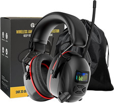 Bluetooth 6.0 AM/FM Hearing Protection, Radio Headphones with Digital Display, 3