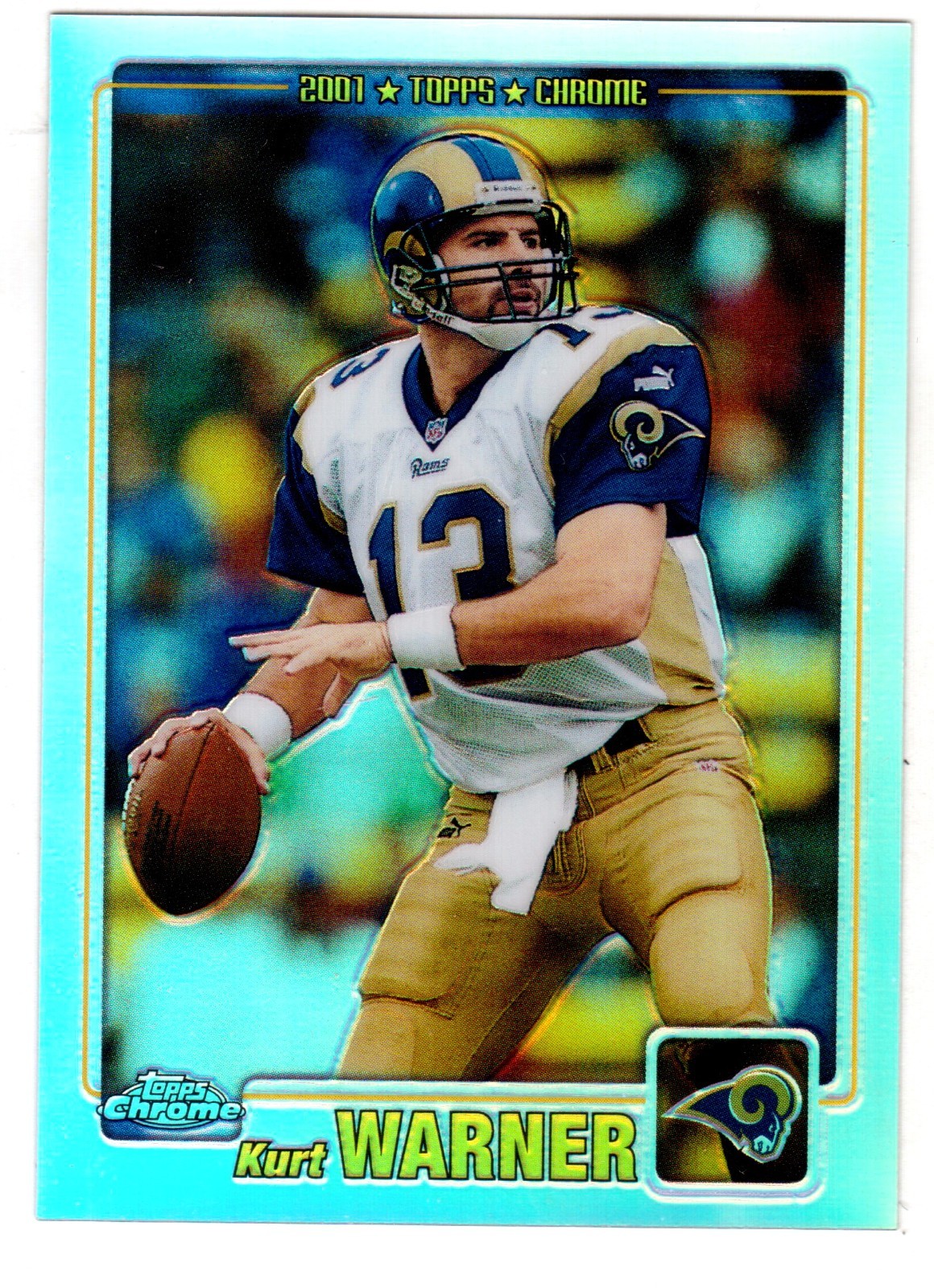 2001 TOPPS CHROME #154 KURT WARNER REFRACTOR #142/999