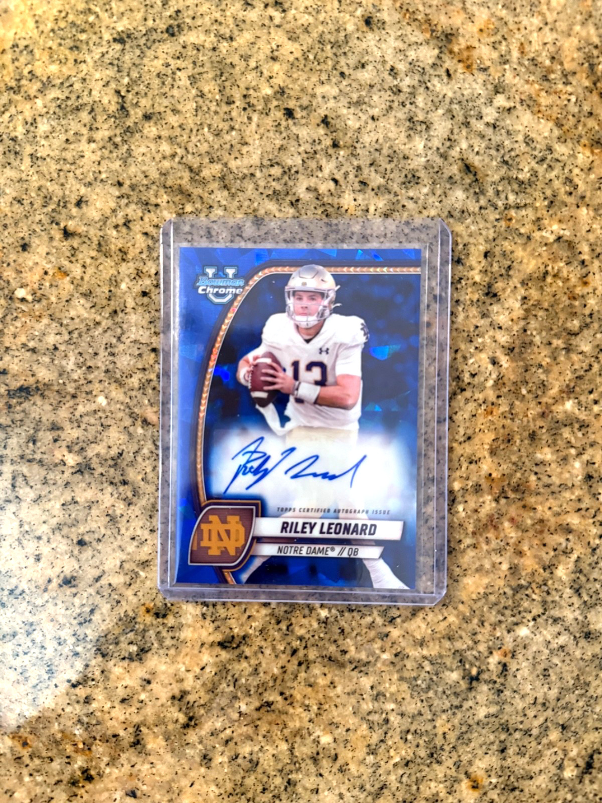 Riley Leonard AUTO, 2024 Bowman Chrome U Sapphire