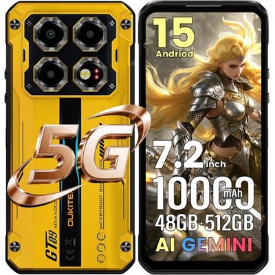Handy OUKITEL WP60 Outdoor Smartphone 5G 48GB+512GB Android 15 7,2'' Dual SIM NFC