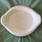 Antique Rare Atterbury Milk Glass Basket Weave Our Daily Bread Tray Platter Bowl