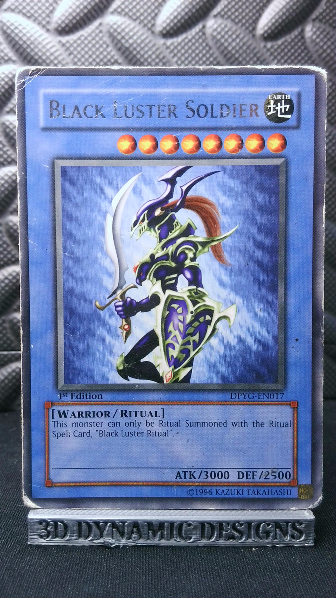 black luster soldier yugioh card worth Yu-Gi-Oh! - - YGLD-ENA01 - Common - Unlimited Edition Your opponent cannot activate cards or effects during your Battle Phase Black Luster Soldier - Legendary