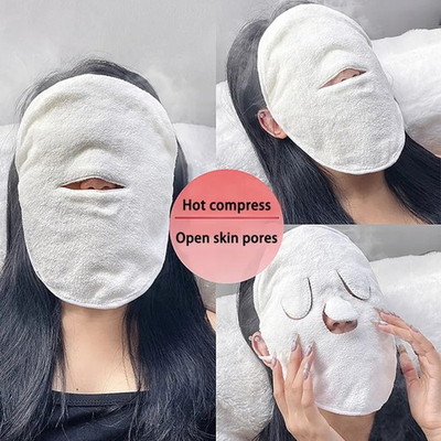 #ad #ad Pore Clean Hot Compress Towel Wet Compress Cotton Mask Face Towel Skin Care ☾ $3.92
