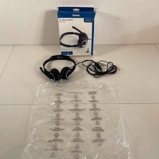 Hama HS-P150 PC Office Headset Black 2m Cable 2x 3.5mm Jack Plug Adjustable