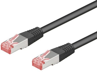 CAT 6 Netzwerkkabel S/FTP; CAT 6-0100 S/FTP PIMF SCHWARZ 1m SB