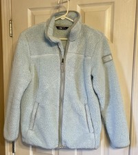 Lightly Worn The North Face Girls Aqua / Light Blue Fleece Jacket - Size XL