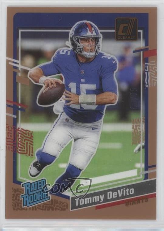2023 Panini Clearly Donruss Rated Orange /75 Tommy DeVito #97 Rookie RC ng3