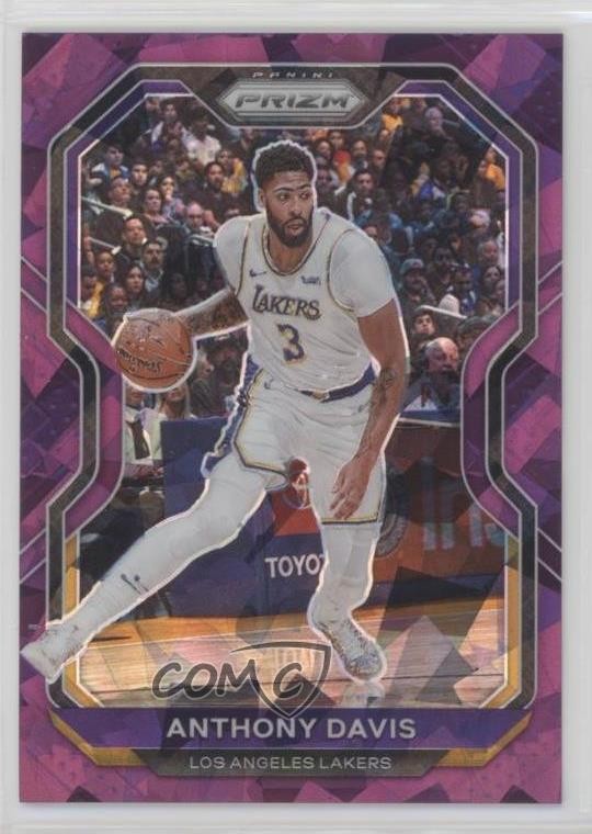 2020-21 Panini Prizm Purple Ice Prizm 66/175 Anthony Davis #109 ms9