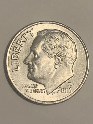 2006-D Roosevelt Dime 10 Cent Coin.
