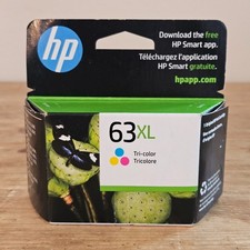 HP F6U63AN Tri Color Cyan Magenta Yellow Ink Cartridge Genuine 63XL 63 MAR/2024