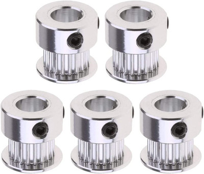 Saiper GT2 Timing Belt Pulley 20 Teeth Bore 8Mm(5Pcs), Aluminum Synchronous Whee