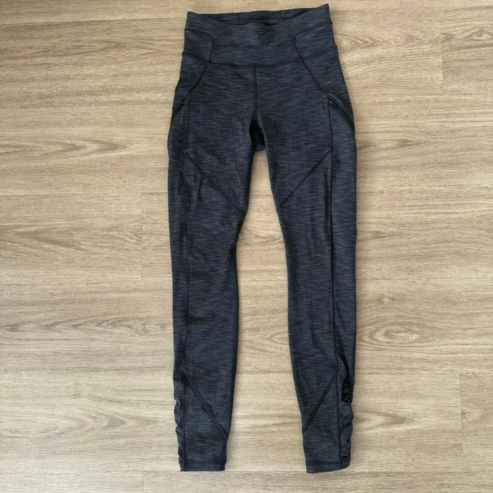 lululemon heathered black grey rain on train on zip pockets yoga leggings pants
Opens in a new windo