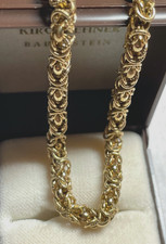 Neuwertig Modeschmuck vergoldet runde Königskette Armband unisex L 21,5 cm B 5mm