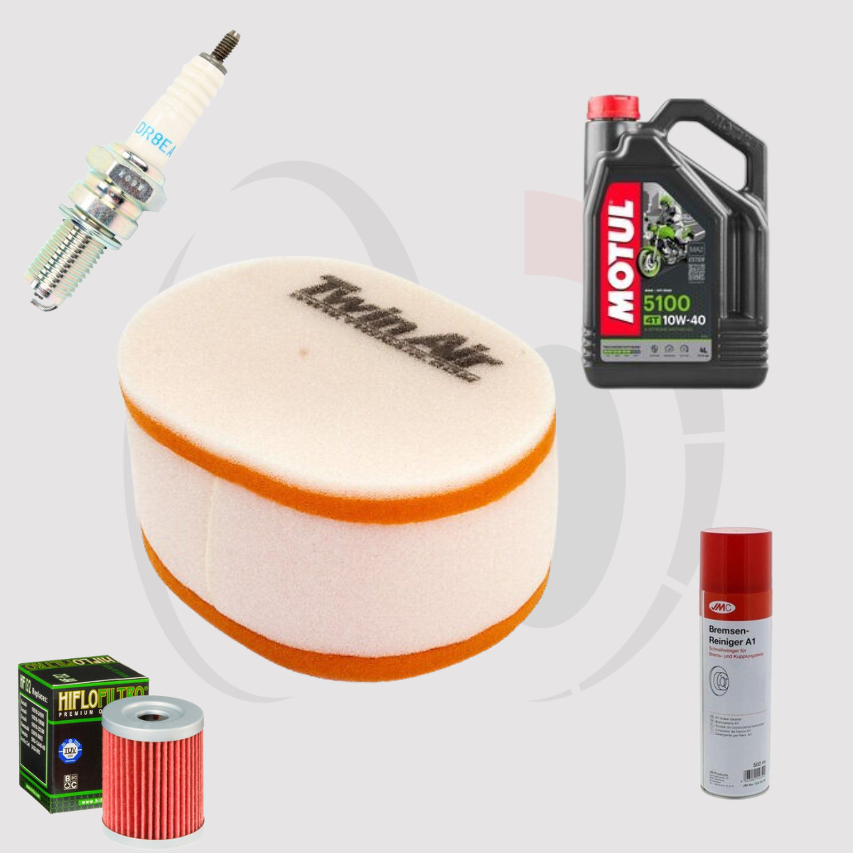 Kit vidange Suzuki DR 125 1995-2000 avec huile Motul 5100 10w40 4T