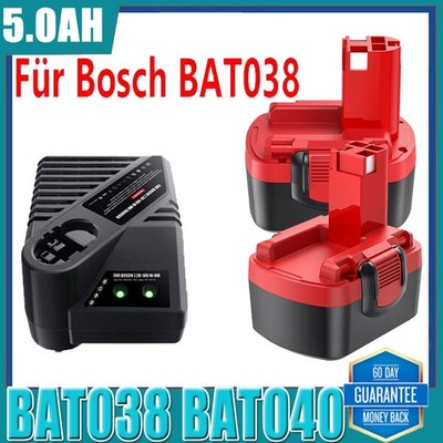 2x 5.0Ah Akku Für Bosch Ni-MH BAT040 PSB PSR Ladegerät 14.4V NiMH Professional