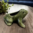 Vintage Brush - McCoy Gloss Green Frog Planter