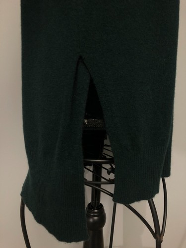 St. Tropez West 100% 2 Ply Cashmere Turtleneck Sweater L Dark Green Long Sleeve - Picture 4 of 12