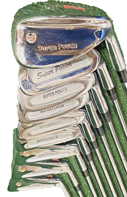 #ad Wilson Super Power Iron Set 3 PWSW RH Men#x27;s Stiff Steel 5i 37.5quot; New Grips Nice $179.10