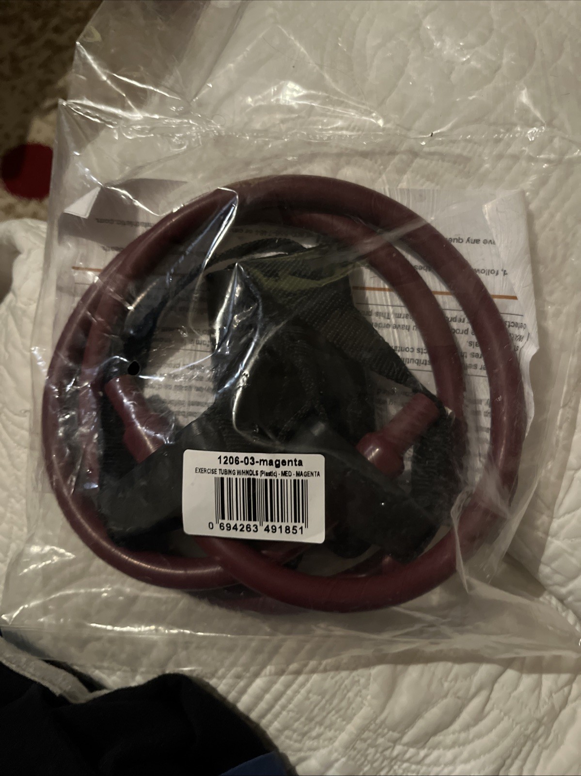 Bandas de Ejercicio con Asas, Extractor de Pedal de Yoga Elástico de 6 Tubos Resistencia Púrpura