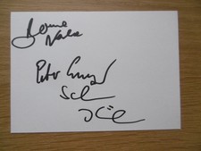 Birth control band "Bernd Noske" autograph signed 10x15 cm index card