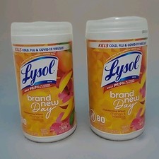 Lysol Brand New Day Mango  Hibiscus Disinfecting Wipes 80 Ct 2 Pack SEALED