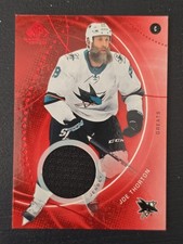 Upper Deck 2025-26 SP Game Used Red Jersey Joe Thornton #28 San Jose Sharks