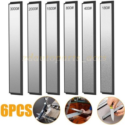 Diamond Sharpening Stone Set 180/400/800/1500/2000/3000 Grit Knife Sharpener US