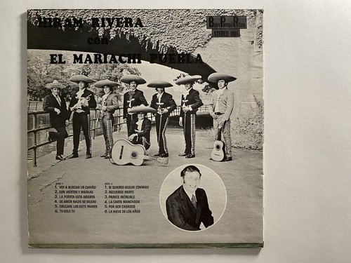 HIRAM RIVERA CON EL MARIACHI PUEBLA ARRANQUITAS B.P.R. RANCHERA RARE LATIN LP - Picture 2 of 2
