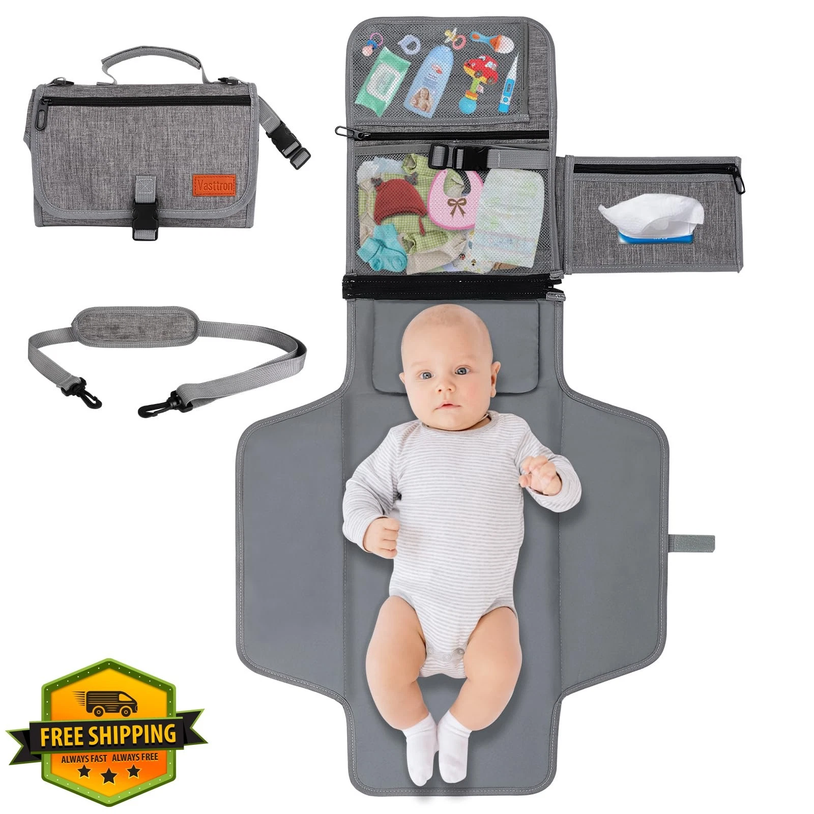 Vasttron Portable Diaper Changing Pad Grey
Opens in a new window or tab