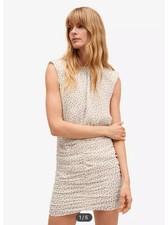 Women's Short Sleeve Dress Size Small Mango Polka Dot