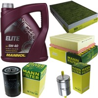 Mann Inspektionspaket 5L Mannol Elite 5W-40 FüR Audi A4 Avant 2.0 FSI