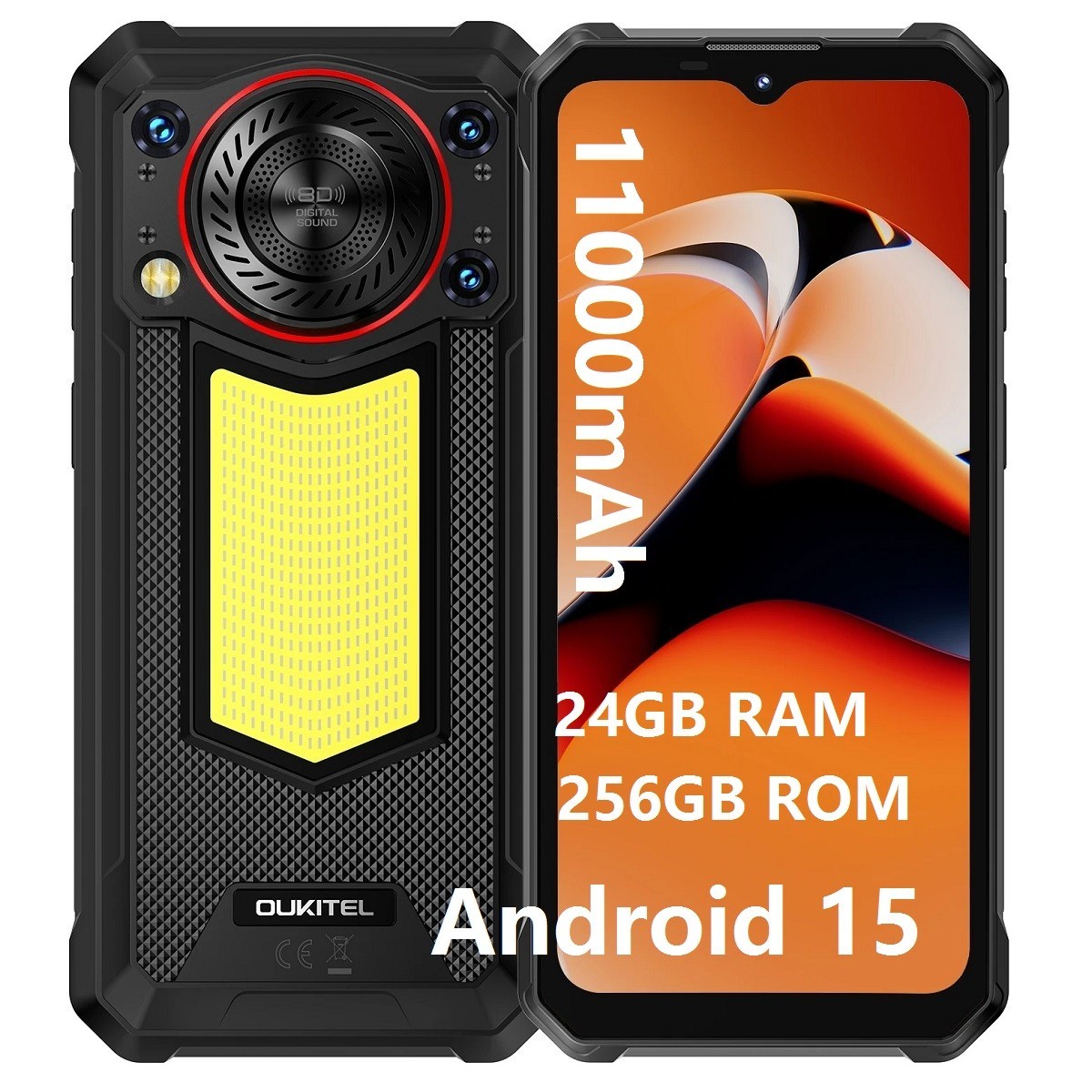 OUKITEL WP53 Pro タフネススマホ 24GB SIMフリー Oukitel WP53 Pro Rugged Smartphone 24GB+256GB Android 15 50MP