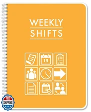 BookFactory Work Schedule Book/Weekly Employee Hourly Shift Sched