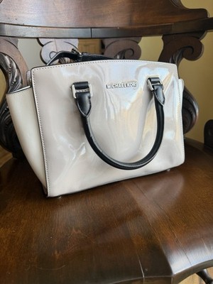 Michael Kors Selma Medium Leather Satchel Grey