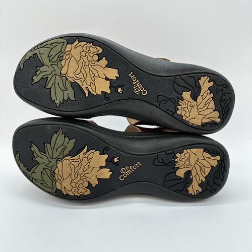 Dr Comfort Rachel Leather Comfort Sandal Women 9 M Peanut Brittle - Picture 6 of 10