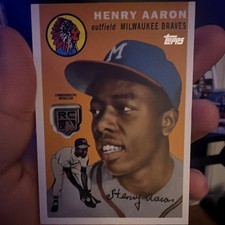 2020 Topps Rookie Card Retrospective Logo Medallion Hank Aaron Milwaukee Braves. rookie card picture