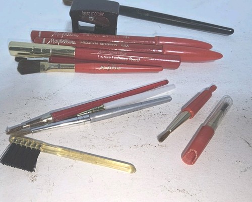 NEW 1960s MAYBELLINE AVON Brow & Lip Liner Pencils Vintage Maybellin Applicators - Picture 3 of 4