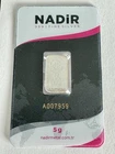 NADIR 5 Grams .999 Fine Silver Bullion Fractional Bar. Toning!