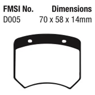 For Ford Mustang 64-04 EBC Bluestuff NDX Formula Racing Front Brake Pads Foto 4 de 4